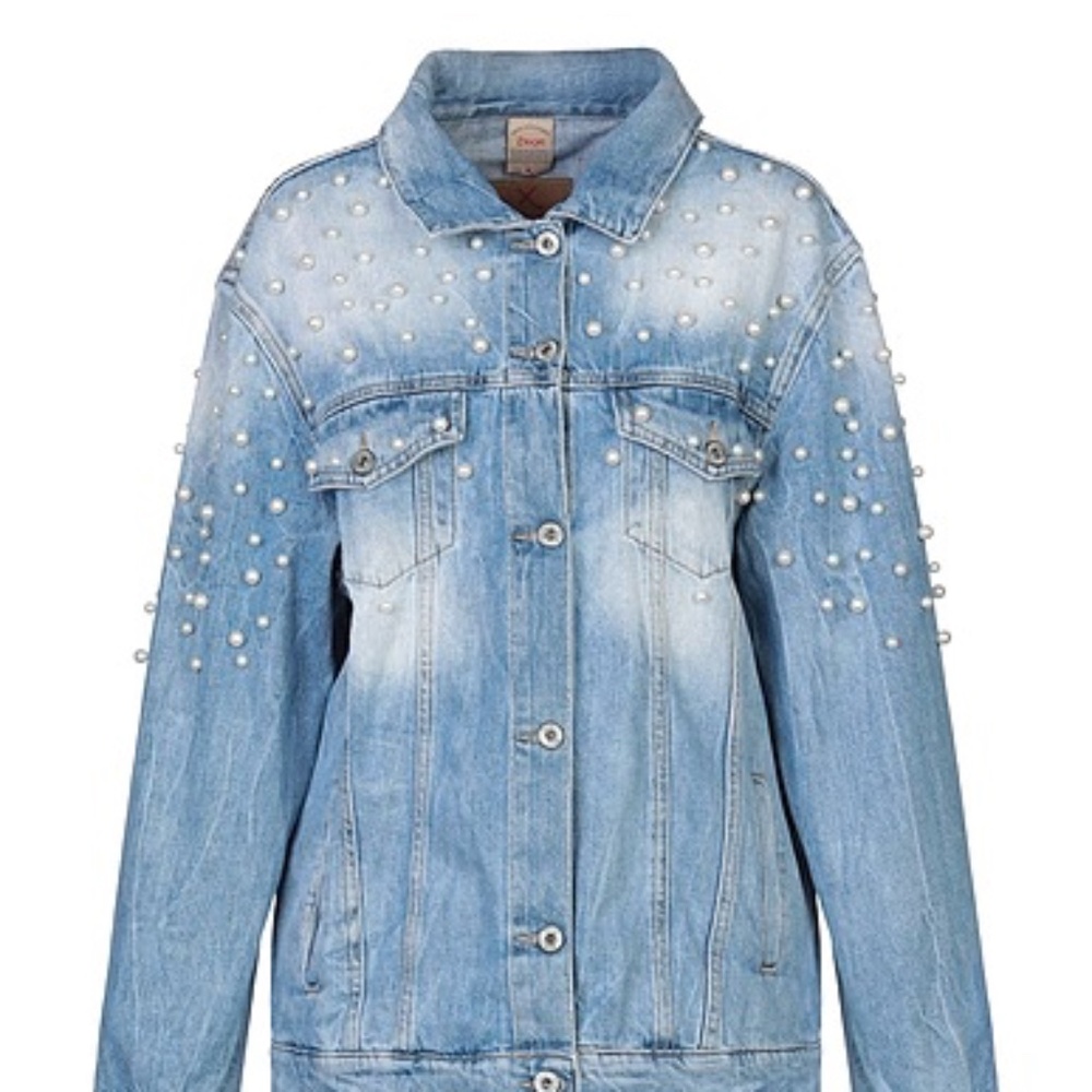 Dixie  BLUE Pearl Denim Jacket, made in Italy Size-M
